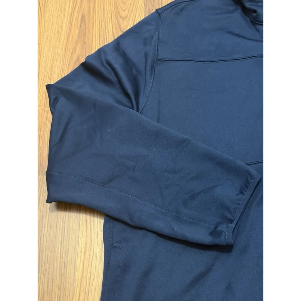 The North Face Soft Shell Jacket Mens XXL Blue 1/4 Zip Stretch Pullover